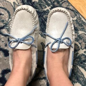 Silver ugg slippers